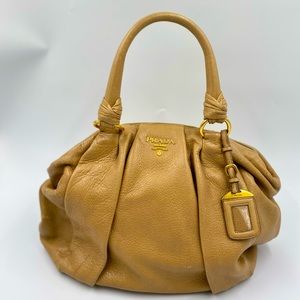 Prada Sfumata Tan Colored Shoulder Bag
